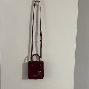 Michael Kors Wine Leather Crossbody Bag